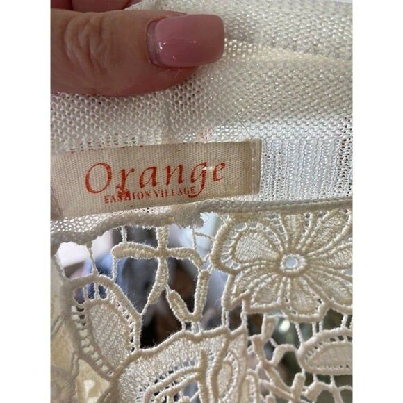 Cream Lacey Cardigan/Sweater (no size) - Picture 2 of 3